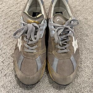 Golden Goose Dad-Star Dove Gray Mesh and Suede